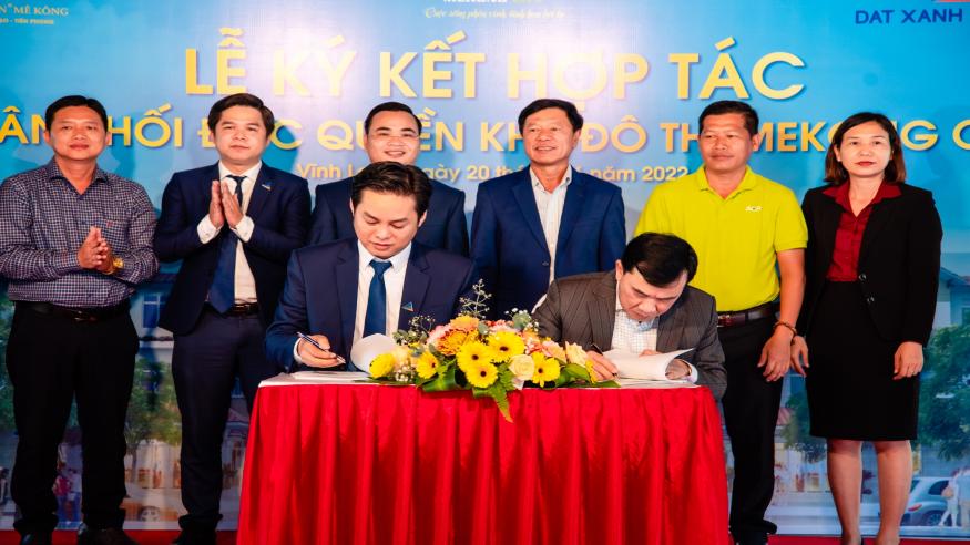 Hoàng Quân Mê Kông và Công ty Bắc Miền Tây - Đất Xanh Miền Tây ký kết hợp tác phân phối độc quyền Khu Đô Thị Mekong City