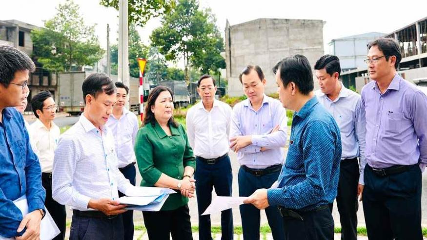 Thường trực Tỉnh ủy khảo sát, đôn đốc đẩy nhanh tiến độ thực hiện các khu nhà ở xã hội